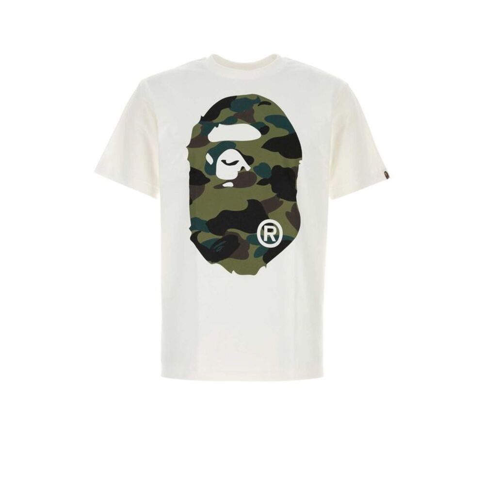 Bape Men White Cotton 1St Camo T-Shirt